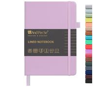&And Per Se Lined Journal Notebook, 160 Pages, A5 5.7 x 8 inches College Ruled Thick Paper Notebook Journals for Writing, Hardcover Notebooks for Women Men Office School (1 Pack, Lavender)