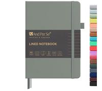 &And Per Se Lined Journal Notebook, 160 Pages, A5 5.7 x 8 inches College Ruled Thick Paper Notebook Journals for Writing, Hardcover Notebooks for Women Men Office School (1 Pack, Dark Grey)