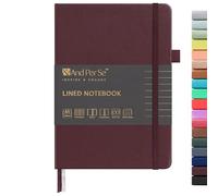 &And Per Se Lined Journal Notebook, 160 Pages, A5 5.7 x 8 inches College Ruled Thick Paper Notebook Journals for Writing, Hardcover Notebooks for Women Men Office School (1 Pack, Dark Red)