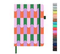 &And Per Se Lined Journal Notebook for Women&Men with Pattern, 160 Pages 100GSM Thick Paper, A5 Hardcover Journals for Writing(Color Block)