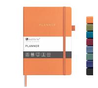 And Per Se Undated Planner, A5 Leather Hardcover Weekly Planner, 72 Weeks Calendar Planning Book with Goal & Habit Tracker Organizer (Pumpkin Orange)