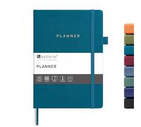 And Per Se Undated Planner, A5 Leather Hardcover Weekly Planner, 72 Weeks Calendar Planning Book with Goal & Habit Tracker Organizer (Dark Turquoise)