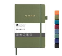 And Per Se Undated Planner, A5 Leather Hardcover Weekly Planner, 72 Weeks Calendar Planning Book with Goal & Habit Tracker Organizer (Olive Green)