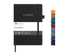And Per Se Undated Planner, A5 Leather Hardcover Weekly Planner, 72 Weeks Calendar Planning Book with Goal & Habit Tracker Organizer (Black)