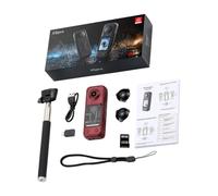 And Rear Action Camera for Two-View Outdoor Filming, Red | Photo and Video Mode, Front and Rear Lens Imaging, Still Pictures and Video Footage on the Same Trip
