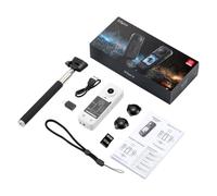 And Rear Action Camera for Two-View Outdoor Filming, White | Photo and Video Mode, Front and Rear Lens Imaging, Still Pictures and Video Footage on the Same Trip