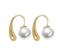And Retro Water Droplet Shaped ABS Imitation Pearl Ear Hook Light High End Temperament New Ear Accessories For Women Earrings Set Studs And Hoops (GD2, One Size)