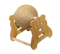 And Safe Sisal Rope Rotating Scratcher Ball Toy for Pet Rabbits and Ferrets with NonTipping Base Post Small Animal Chew Toy
