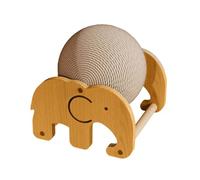And Safe Sisal Rope Rotating Scratcher Ball Toy for Pet Rabbits and Ferrets with NonTipping Base Post Small Animal Chew Toy
