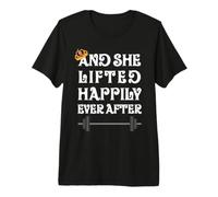 and she Lifted Happily depending on the Gym Weights Strong Premium T-Shirt