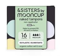 AND SISTERS Organic Cotton Naked Tampons | Medium Absorbency | (16 pack)