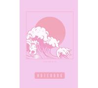 And So It Is Notebook: Kawaii Aesthetic Vaporwave Ocean Waves Journal | Great Wave Kanagawa Illustration | Cute Japanese Korean Stationery Diary | A5 6x9” | 120 College Ruled Lined Pages