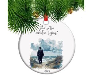 And so the adventure begins - Graduation Christmas Ornament, Keepsake for Him Graduating, Masters Degree Gift, Class of 2025