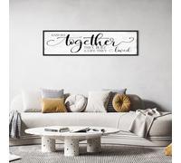 And So Together They Built A Life They Loved Sign Above Bed Wall Decor: Love Quotes Wall Art Black Frame Bedroom Signs Modern Rustic Farmhouse Hanging Plaques for Living Room Bedroom 12" x 40"