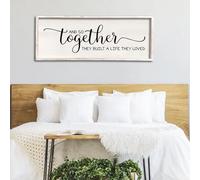 And So Together They Built A Life They Loved Wall Decor 40"X15" White
