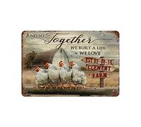 And So Together We Built A Life We Love Retro Metal Tin Sign Retro Wall Decor Vintage Kitchen Baking Tin Sign For Home Decor Gifts For Home Decor 12x8 Inch