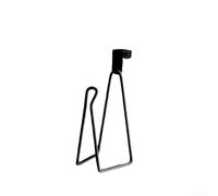 and space saving stainless steel toilet paper holder designed for hanging over the water tank, enhancing bathroom organization (black)