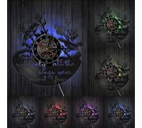 And Suddenly All The Love Songs Were All About You Inspirational Quote Vinyl Record Wall Clock Valentine Birds Retro Wall Watch With LED