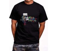 and That's How I Saved The World 2 Mens T-Shirt Printed Graphic Top Unisex Black Tee M