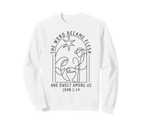 and The Word Become Flesh Christ Merry Christmas Bible Faith Sweatshirt