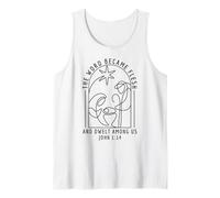 and The Word Become Flesh Christ Merry Christmas Bible Faith Tank Top