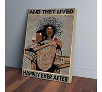 And They Lived Happily Ever After Black Couple Love Canvas Prints Wall Art