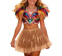 and Twirl Girls Sequin Ballet Skirt for Dance Party Performance Costume Elegant Layered Design Toddler Carnival Dresses Gifts for 5 Year Old Girl Kids Tutu Womens White Sparkly Black