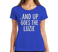 And Up Goes The Luzie Party Carnival Celebration Funny Retro Fun Women's T-Shirt, blue, M
