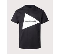 and wander Mens and Wander Big Logo T-Shirt - Colour: 010 Black - Size: Medium
