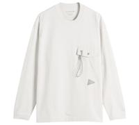 and wander Men's Heavy Cotton Longsleeve Pocket T-Shirt Light Grey