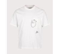and wander Mens Heavy Cotton Pocket T-Shirt - Colour: 031 Off White - Size: Medium