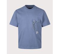 and wander Mens Relaxed Fit Heavy Cotton Pocket T-Shirt - Colour: 111 Light Blue - Size: Large