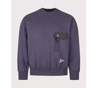 and wander Mens Relaxed Fit Pocket Sweatshirt - Colour: 080 Purple - Size: XL