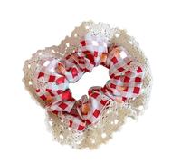 and White Hair Tie Lace Hair Rope Check Scrunchies Princess at Large Checkered Ties Accessories Princess at Large