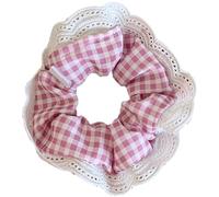 And White Hair Tie Lace Hair Rope Check Scrunchies Princess At Large Checkered Ties Accessories Princess At Large