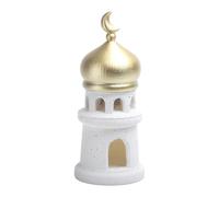 And White Mosque Tower Display Desktop Ornament Islamics Cultural Decors Ramadans Eid Mubaraks Decors Storage Box Gold and White Mosque Tower