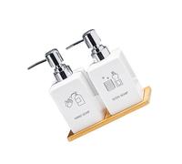 And White Press Pump Dispenser Bottle Ceramic Refillable Container for Liquids Travel Home Bathroom Essential Friendly Travel Sized Liquid Container