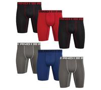 AND1 Men's Anm 6pk Plat Long Boxer Briefs (pack of 6)