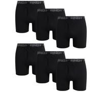 AND1 Mens Boxer Briefs - 6 Pack Platinum Performance Mens Boxers with Fly Pouch - Underwear Boxers for Men, 6" Inseam, Black, L