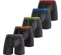 AND1 Men's Boxer Shorts Mens Underwear Trunks Multi Pack of 5 Men's Boxer Briefs Sporty Retro Shorts (S)