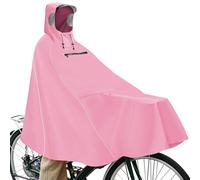 Andake Bicycle Poncho Waterproof Cycling Rain Poncho Lightweight Compact Reusable with Viewing Window Unisex Raincoat Get Off Work and School (UK, Alpha, One Size, Regular, Regular, Pink)