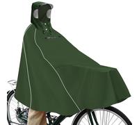 Andake Bicycle Poncho Waterproof Cycling Rain Poncho Lightweight Compact Reusable with Viewing Window Unisex Raincoat Get Off Work and School (UK, Alpha, One Size, Regular, Regular, Green)