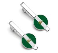 Andalusia National Flag Tie Clip for Men, Classic Tie Men Pin, Edges Men'S Clips for Business Anniversary Wedding And Daily Life
