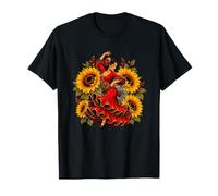 Andalusian Flamenco Woman Sunflower Dance T-Shirt