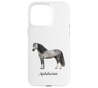 Andalusian Horse Breed Beautiful Equestrian Case for iPhone 15 Pro Max