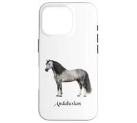 Andalusian Horse Breed Beautiful Equestrian Case for iPhone 16 Pro