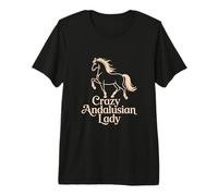 Andalusian Horse Crazy Andalusian Lady Equestrian Premium T-Shirt