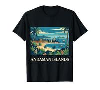 Andaman Islands Coastal Beach Tropical Skyline T-Shirt
