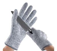 ANDANDA 1/2/6 Pairs Safety Work Gloves, Cut Resistant Gloves Food Grade , Safety Kitchen Cuts Gloves for Oyster Shucking, Fish Fillet Processing, Meat Cutting and Wood Carving,Grey M/L/XL Works, Black
