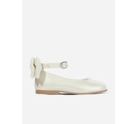 Andanines Girls Patent Leather Bow Shoes in Beige - Beige - EU 23 UK 6